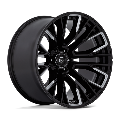 Fuel 1PC D849 REBAR 22x12 Inch Gloss Black Milled Wheel for 6x135 Bolt Pattern