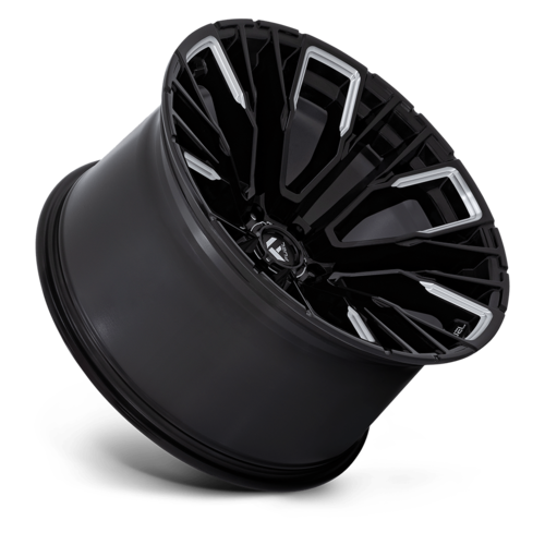Fuel 1PC D849 REBAR 22x12 Inch Gloss Black Milled Wheel for 6x135 Bolt Pattern