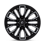 Fuel 1PC D849 REBAR 22x12 Inch Gloss Black Milled Wheel for 6x135 Bolt Pattern