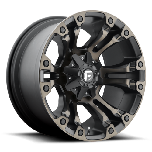 17 Inch Fuel 1PC D569 VAPOR Matte Black Double Dark Tint Wheel - 6x135/139.7 Bolt Pattern, +1 Offset