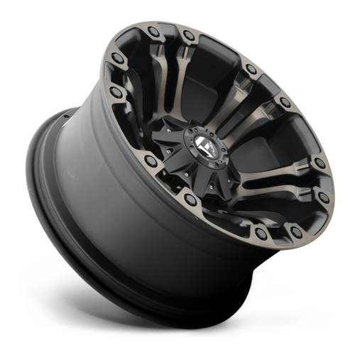 Fuel 1PC D569 VAPOR 20x10 Matte Black Double Dark Tint Offset -18 for 8x6.5 Bolt Pattern