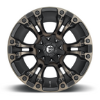 Fuel 1PC D569 VAPOR 18x9 Matte Black Double Dark Tint Wheel with -12 Offset and 8x165.1 Bolt Pattern