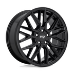 Niche 1PC M224 Gamma 18x8 Gloss Black Wheel with 5x112 Bolt Pattern and 66.56mm Center Bore