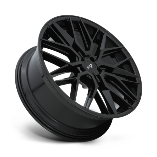 Niche 1PC M224 Gamma 22x10.5 Inch Gloss Black Wheel with 5x120 Bolt Pattern and +40 Offset