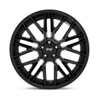 Niche 1PC M224 Gamma 22x10.5 Gloss Black Wheel with 5x130 Bolt Pattern and 84.10mm Center Bore