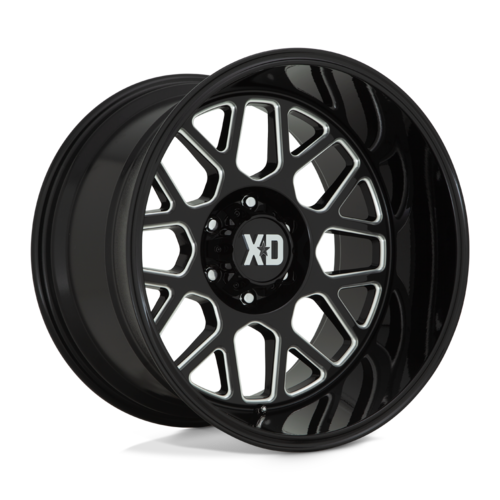 XD XD849 Grenade II 20x10 Inch Gloss Black Milled Wheel with -18mm Offset and 6x135 Bolt Pattern