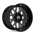 XD XD849 Grenade II 20x10 Inch Gloss Black Milled Wheel with -18mm Offset and 6x135 Bolt Pattern