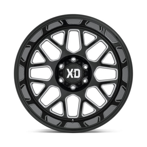 XD XD849 Grenade II 20x10 Inch Gloss Black Milled Wheel with -18mm Offset and 6x135 Bolt Pattern