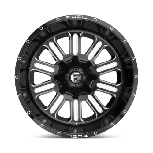 Fuel 1PC D620 Hardline 18x9 Gloss Black Milled Wheel with 8x180 Bolt Pattern and +20 Offset