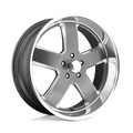 US Mag 1PC U118 HUSTLER 22x9 Matte Gunmetal Wheel with 5x127 Bolt Pattern and 78.1mm Center Bore