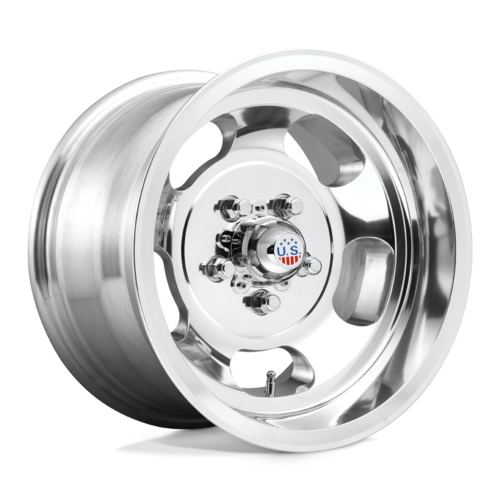 US Mag 1PC INDY 15x9 High Luster Polished Wheel with 5x120.65 Bolt Pattern and 72.56 Center Bore