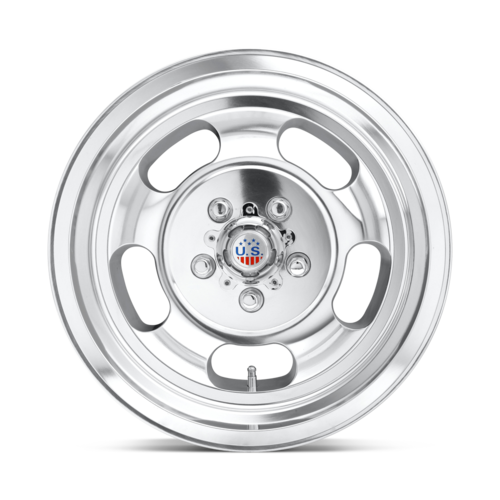 US Mag 1PC INDY 15x9 Inch High Luster Polished Wheel with 5x4.5 Bolt Pattern and +1 Offset