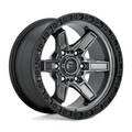 Fuel 1PC Kicker 17x9 Matte Gun Metal Black Bead Ring Wheel with 5x127 Bolt Pattern and 71.5mm Center Bore