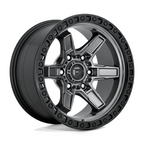 Fuel 1PC Kicker 17x9 Matte Gun Metal Black Bead Ring Wheel with 5x127 Bolt Pattern and 71.5mm Center Bore