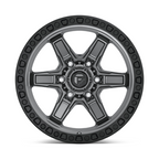 Fuel 1PC D698 Kicker 17x9 Matte Gunmetal Black Bead Ring Wheel with 6x139.7 Bolt Pattern and 106.10 Center Bore