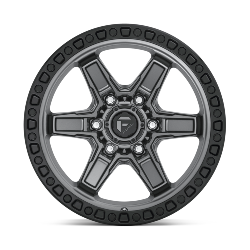 Fuel 1PC Kicker 17x9 Matte Gun Metal Black Bead Ring Wheel with 5x127 Bolt Pattern and 71.5mm Center Bore