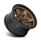Fuel 1PC KICKER 17x9 Matte Bronze Black Bead Ring Wheel with -12 Offset and 5x127 Bolt Pattern
