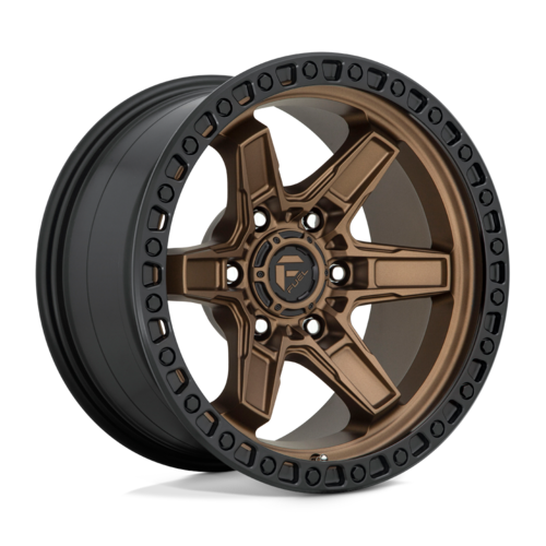 Fuel 1PC D699 KICKER 17x9 Matte Bronze Black Bead Ring Wheel with -12 Offset and 6x139.7 Bolt Pattern
