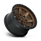 Fuel 1PC D699 KICKER 17x9 Matte Bronze Black Bead Ring Wheel with -12 Offset and 6x139.7 Bolt Pattern