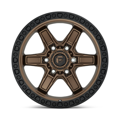 Fuel 1PC D699 Kicker 17x9 Matte Bronze Black Bead Ring Wheel with 6x139.7 Bolt Pattern and 106.10 Center Bore