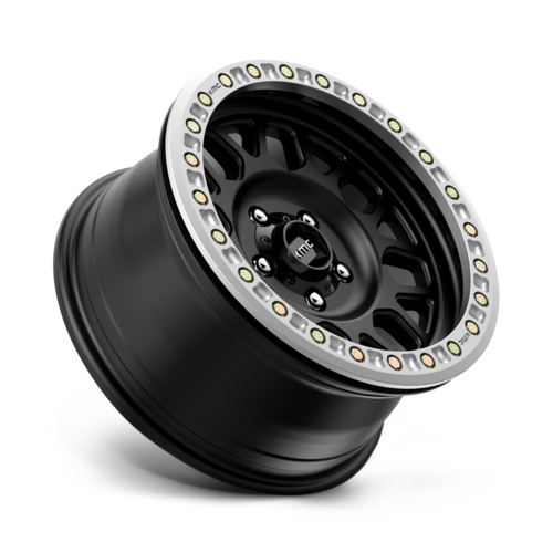 KMC KM234 Grenade Desert Beadlock 20x9 Satin Black Wheel with -12 Offset and 5x127 Bolt Pattern