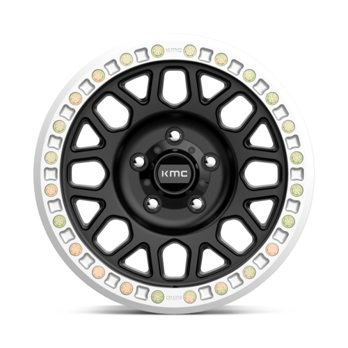 KMC KM234 Grenade Desert Beadlock 20x9 Satin Black Wheel with -12 Offset and 5x127 Bolt Pattern
