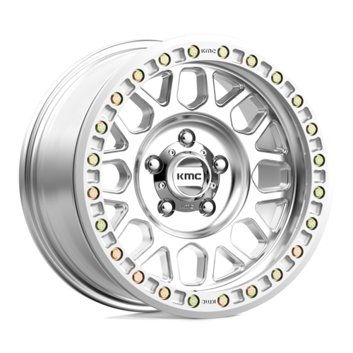 KMC KM234 Grenade Desert Beadlock Wheel - 20x9 - -12 Offset - Machined Finish