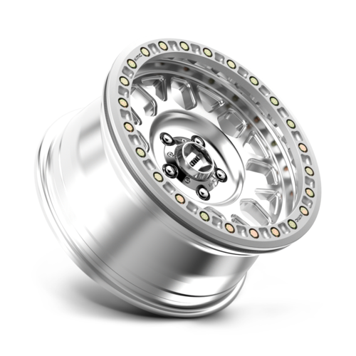 KMC KM234 Grenade Desert Beadlock Wheel - 20x9 - -12 Offset - Machined Finish