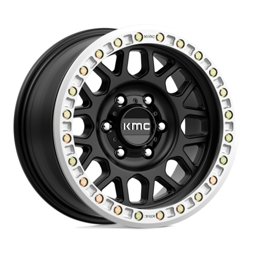 KMC KM234 Grenade Desert Beadlock 17x8.5 Satin Black Wheel