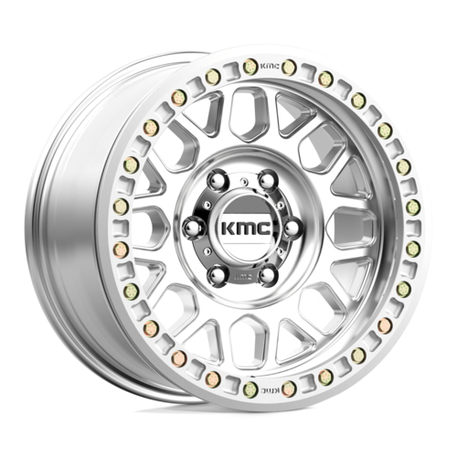 KMC KM234 Grenade Desert Beadlock 17x8.5 Wheel with 6x135 Bolt Pattern and Machined Finish