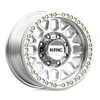 KMC KM234 Grenade Desert Beadlock Wheel – 17x8.5 Inches, 8x165.1 Bolt Pattern, Machined Finish