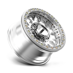 KMC KM234 Grenade Desert Beadlock Wheel – 17x8.5 Inches, 8x165.1 Bolt Pattern, Machined Finish