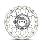 KMC KM234 Grenade Desert Beadlock Wheel – 17x8.5 Inches, 8x165.1 Bolt Pattern, Machined Finish
