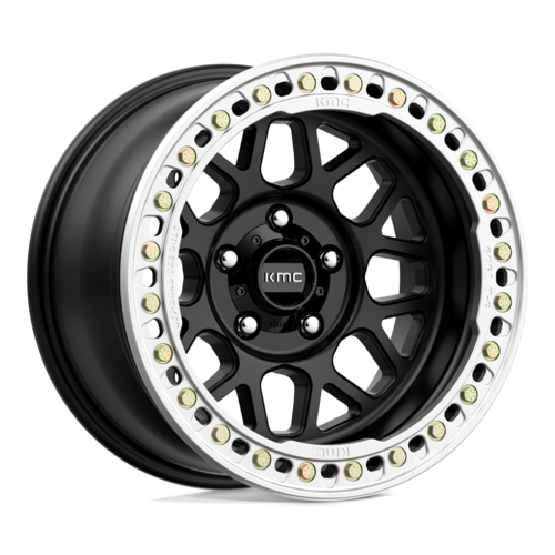 KMC KM235 Grenade Crawl Beadlock 17x9 Satin Black -38 Offset, 5x127 Bolt Pattern