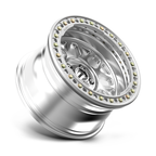 KMC KM235 Grenade Crawl Beadlock Wheel - 17x8.5 Inches, 6x135 Bolt Pattern, Machined Finish