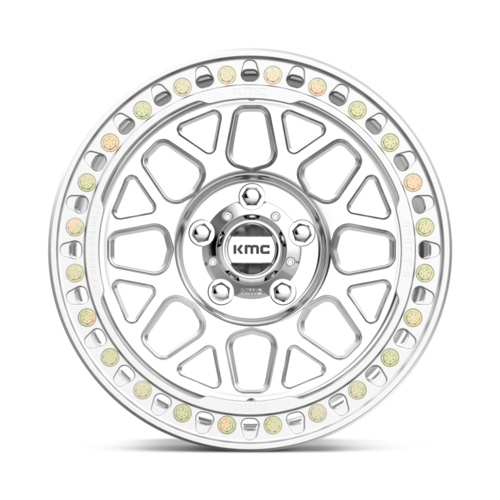 KMC KM235 Grenade Crawl Beadlock Wheel - 18x9, 8x6.5 Bolt Pattern, Machined Finish