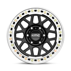 KMC KM235 Grenade Crawl Beadlock 17x9 Satin Black Wheel for 6x139.7 Bolt Pattern with -38 Offset and 108mm Center Bore