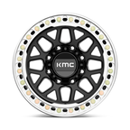 KMC KM235 Grenade Crawl Beadlock Wheel – Satin Black Finish, 17x9 Inch, 8x165.1 Bolt Pattern, -38 Offset