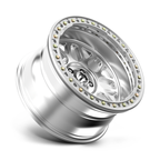 KMC KM235 Grenade Crawl Beadlock Wheel - 20x10 - Machined Finish - 5x127 Bolt Pattern - Offset -48