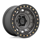 KMC KM236 Tank Beadlock 17x9 Inch Wheels with -38 Offset in Anthracite Finish