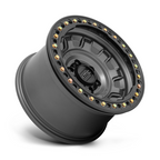 KMC KM236 Tank Beadlock 17x9 Inch Anthracite Wheel with -38 Offset and 5x127 Bolt Pattern