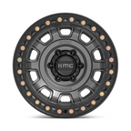 KMC KM236 TANK Beadlock Wheel 17x9 Inch Gray Anthracite -38 Offset 8x170 Bolt Pattern