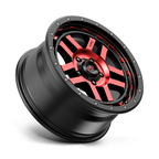 KMC KM540 Recon 17x9 Inch Gloss Black Machined with Red Tint Off-Road Wheel for 5x127 Bolt Pattern