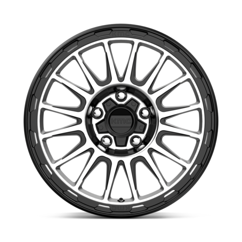 KMC KM542 Impact 16x7 Satin Black Machined Wheel with 5x114.3 Bolt Pattern and 30mm Offset