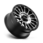 KMC KM542 Impact Satin Black Machined 17x8 Inch Wheel with 5x114.3 Bolt Pattern and 35mm Offset