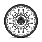KMC KM542 Impact Satin Black Machined 17x8 Inch Wheel with 5x114.3 Bolt Pattern and 35mm Offset