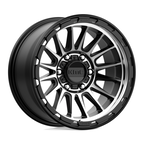 KMC KM542 Impact Satin Black Machined 17x9 Inch Wheel with -12mm Offset and 6x139.7 Bolt Pattern
