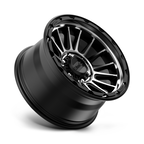 KMC KM542 Impact Satin Black Machined 17x9 Inch Wheel with -12mm Offset and 6x139.7 Bolt Pattern