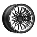 KMC KM542 Impact Satin Black Machined 17x9 Wheel with 6x139.7 Bolt Pattern and 18mm Offset