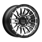 KMC KM542 Impact Satin Black Machined 17x9 Wheel with 6x139.7 Bolt Pattern and 18mm Offset